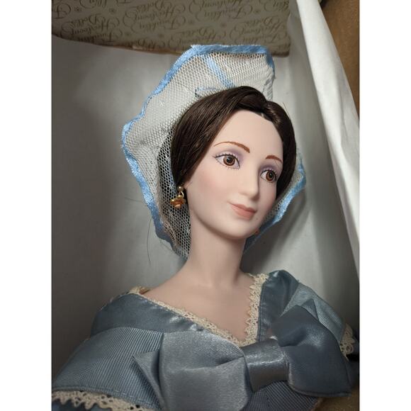 Franklin Heirloom Dolls Vintage Melanie 19" Blue Gone with the Wind DAMAGED